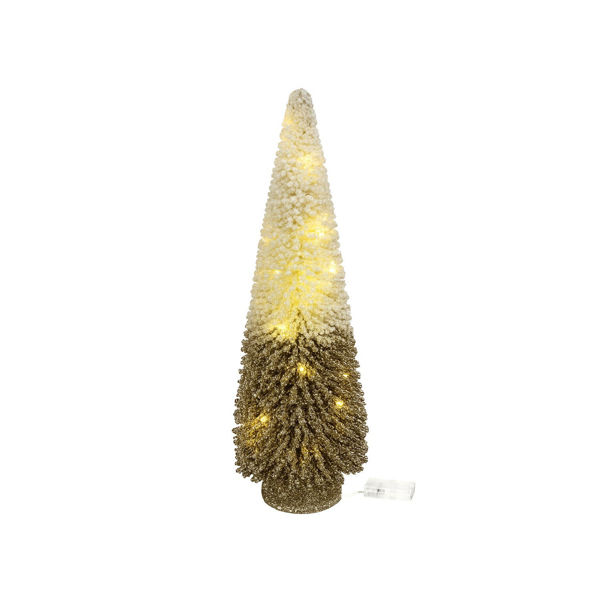 Imagen de Árbolito Navideño Pino Nevado 50cm Con Luces Led A Pilas