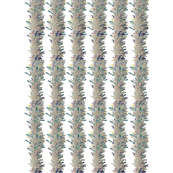 Imagen de Pack 6 Boa Guirnalda Gruesa Navideña Plateada Tornasol 210cm