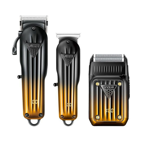 Imagen de Set 3 Maquinas Barbería Corta Pelo Patillera Shaver VGR V-644