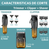 Imagen de Set 3 Maquinas Barbería Corta Pelo Patillera Shaver VGR V-644
