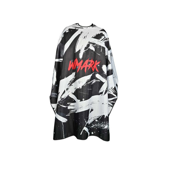 Imagen de Capa Para Corte De Pelo Impermeable Wmark Negro Blanco