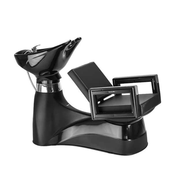 Imagen de Lavacabezas Palangana Square Cerámica y Tapizado Negro