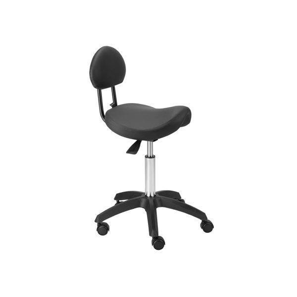 Imagen de Taburete Ergonómico Con Respaldo Y Rueditas