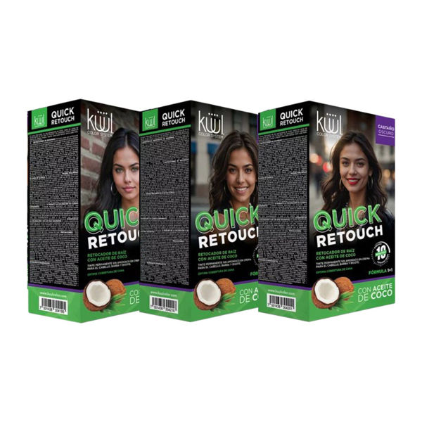 Imagen de Pack 3 Tintas Permanentes Kuul Quick Retouch 50ml Tonos A Elección
