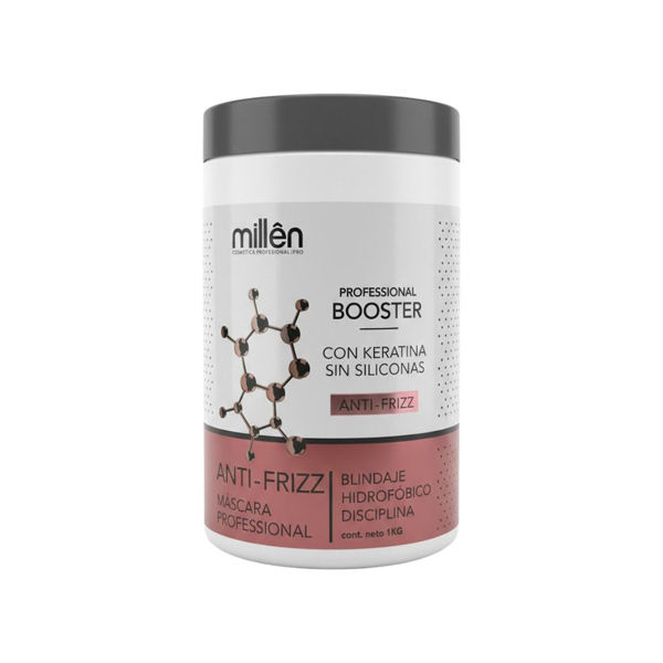 Imagen de Máscara Anti-Frizz Millen Booster Con Keratina Sin Siliconas 1L