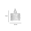 Imagen de Pack 12 Velas De Luz Led Acrílicas Luz Cálida 3,5cm X 5cm
