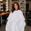 Imagen de Capa De Corte Barberia Peluquería Blanca Lisa Con Ribete