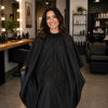Imagen de Capa De Corte Barberia Peluquería Negra Lisa Cuello Elastizado