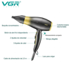 Imagen de Secador De Pelo Profesional VGR V-461 2400w + 2 Boquillas - ML VGR