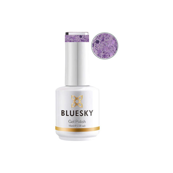 Imagen de Esmalte De Uñas Gel Semipermanente Bluesky Purple Diamond Glitter 15ml