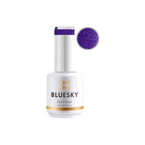 Imagen de Esmalte De Uñas Gel Semipermanente Bluesky Purple Pizzazz Glitter 15ml