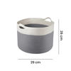 Imagen de Canasto Organizador De Tela Algodón Con Asa 29cm X 26cm