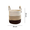 Imagen de Canasto Organizador De Tela Algodón Con Asas 29cm X 26cm