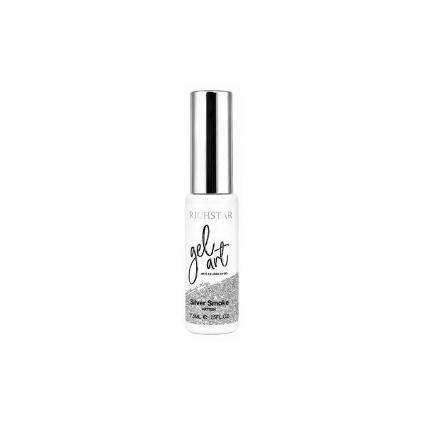 Imagen de Esmalte De Arte Semipermanente Klio Plateado Con Pincel Fino 7,5ml